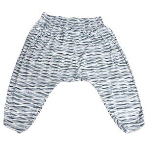 Nike Dri-Fit Large Drop Crotch Striped Grey White Crop Pants Pockets Soft  EUC